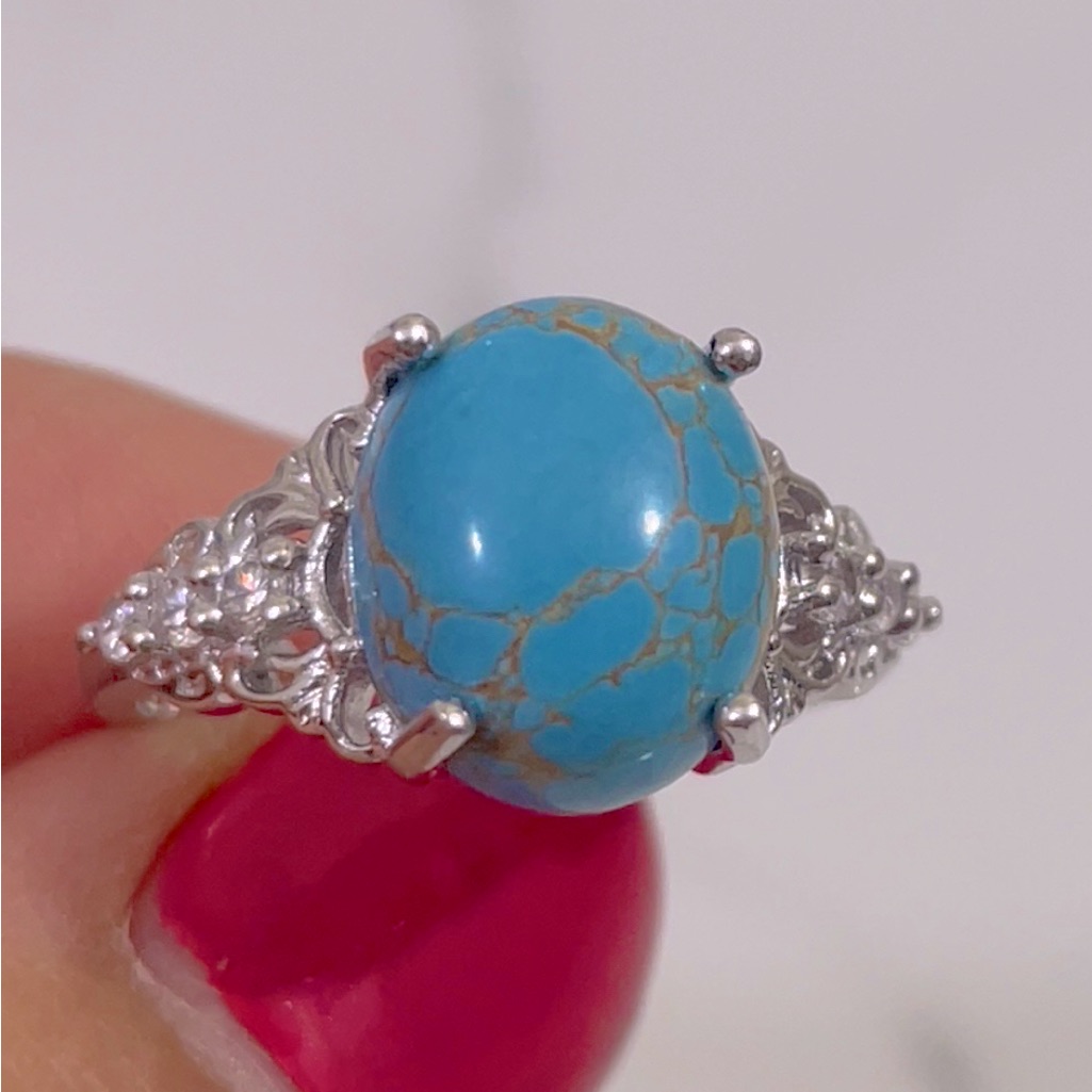 New Mojave Blue Turquoise Ring Size 8